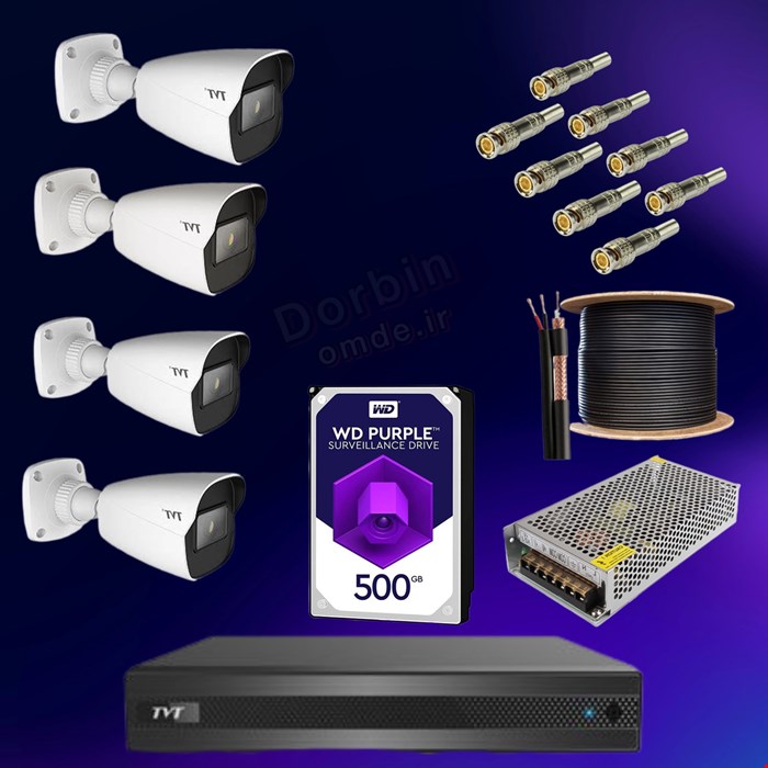 پکیج کامل دوربین برند TVT